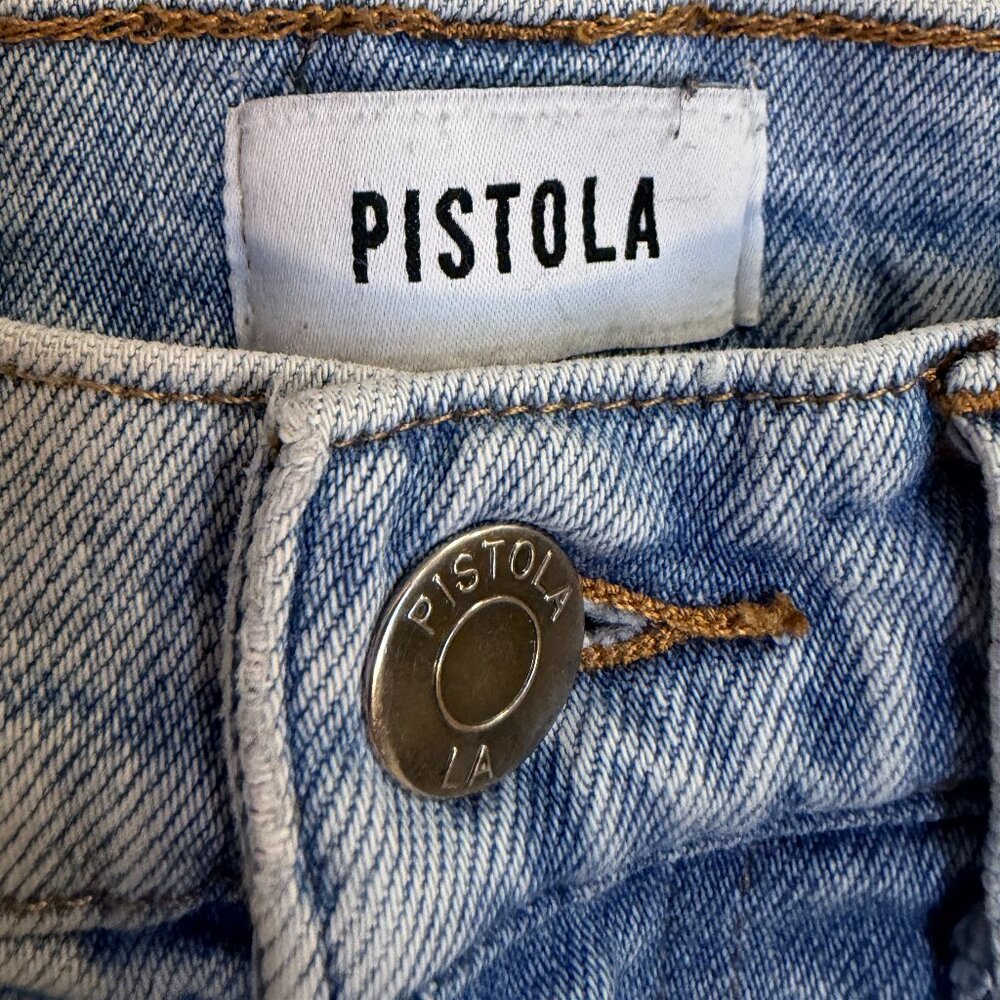 PISTOLA Light Wash Distressed Straight Jeans Size 26 - Picture 3 of 9